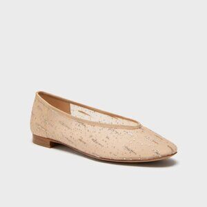 Tuckernuck Nude Glitter Mesh Nina Flats